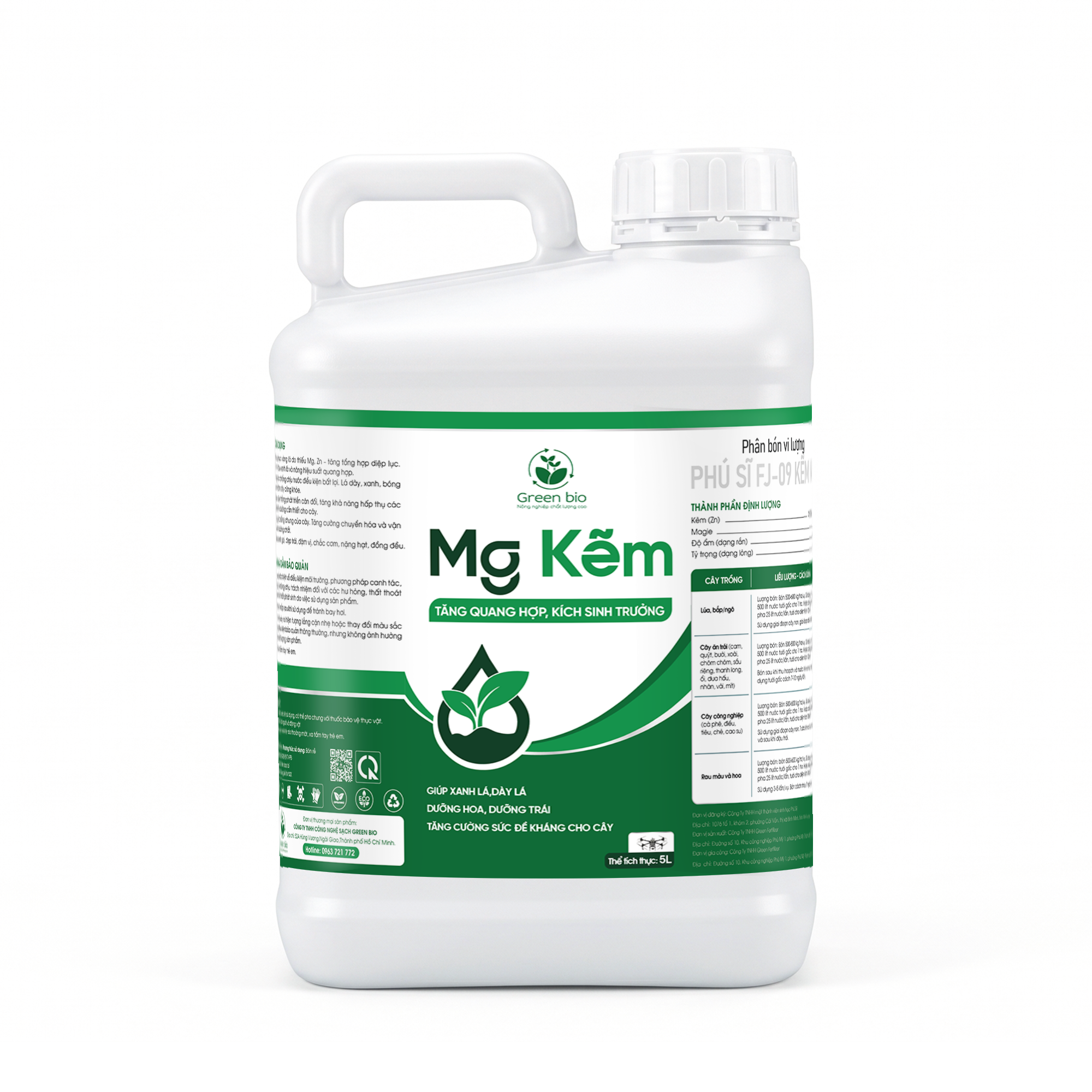 Phân bón vi lượng Phú Sĩ FJ - 09 Kẽm Mg (Mg kẽm) - 5L